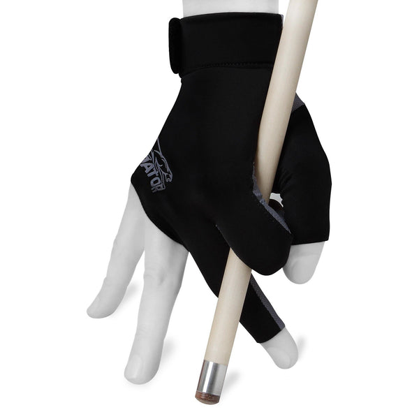 Predator Billiard Glove for Right Hand Black w/Grey Logo L/XL