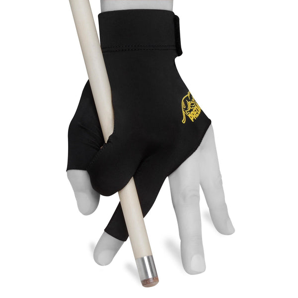 Predator Billiard Glove for Left Hand Black w/Yellow Logo XXL