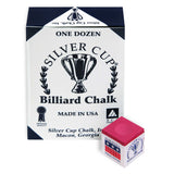 Silver Cup Billiard Chalk Red 12 pcs