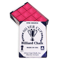 Silver Cup Billiard Chalk Red 12 pcs