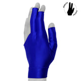 Billiard Quality Glove Open Fingers Blue
