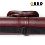 OKKO Billiard Hard Deluxe Oval Case Burgundy 1x1