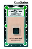 Cue Cube Tip Tool 2 in 1 Black and Shaft Slicker Combo