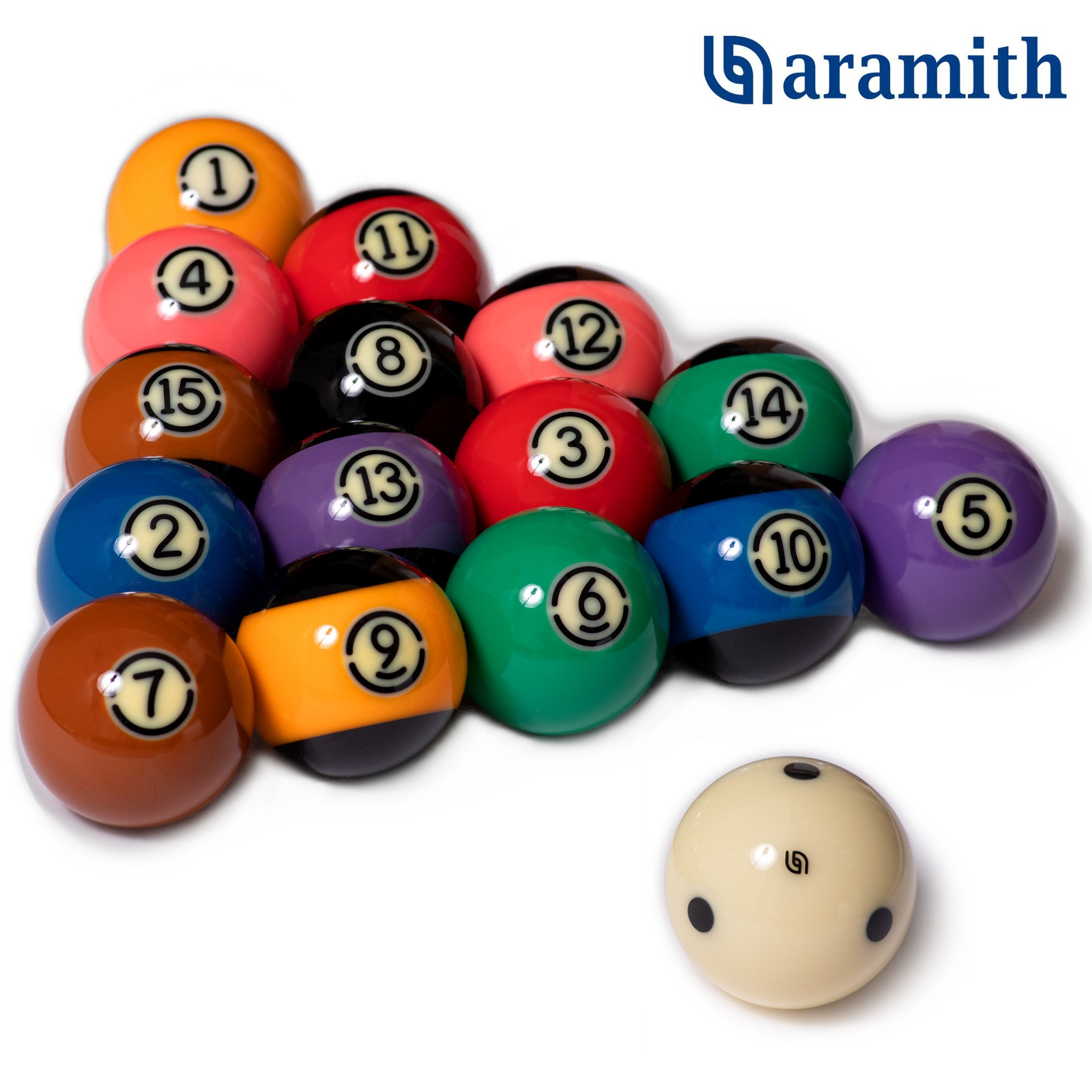 Aramith Tournament Black TV Billiard Pool Ball set 2 1/4