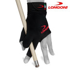 Longoni Billiard Glove Black Fire 3.0 for Left Hand S