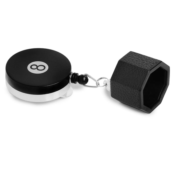 OKKO Retractable Octagon 8-Ball Chalker w/Belt Clip Black