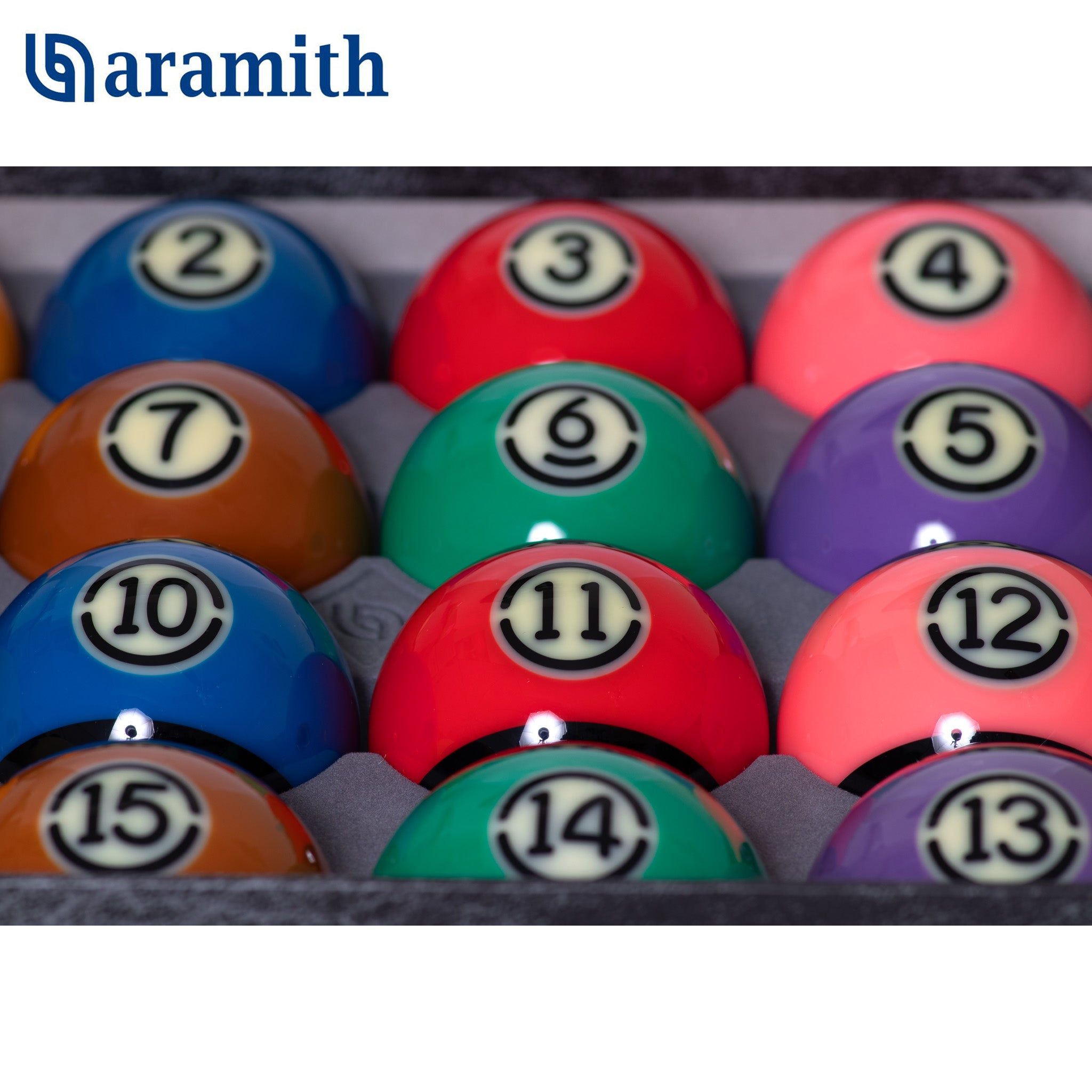 Aramith Tournament Black TV Billiard Pool Ball set 2 1/4