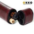 OKKO Billiard Hard Deluxe Oval Case Burgundy 1x1
