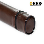 OKKO Billiard Hard Deluxe Oval Case Dark Brown 1x1