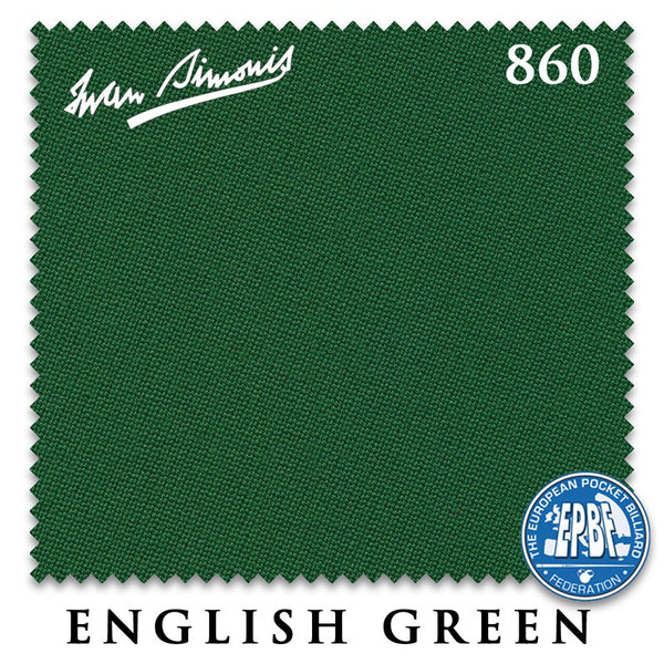 7 ft Simonis 860 English Green Pool Table Cloth with 6 Pre-Cut Rails
