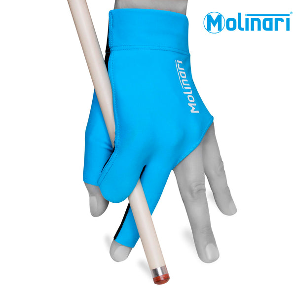 Molinari Billiard Glove for Left Hand Cyan Regular