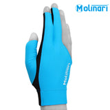 Molinari Billiard Glove for Right Hand Cyan Regular