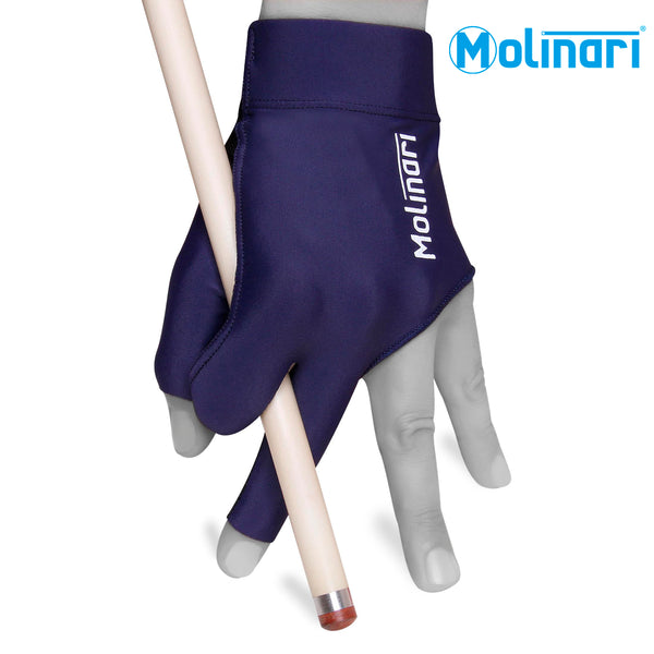 Molinari Billiard Glove for Left Hand Navy Blue Regular