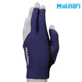 Molinari Billiard Glove for Left Hand Navy Blue Regular