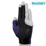 Molinari Billiard Glove for Left Hand Navy Blue Regular