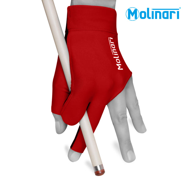 Molinari Billiard Glove for Left Hand Red Small
