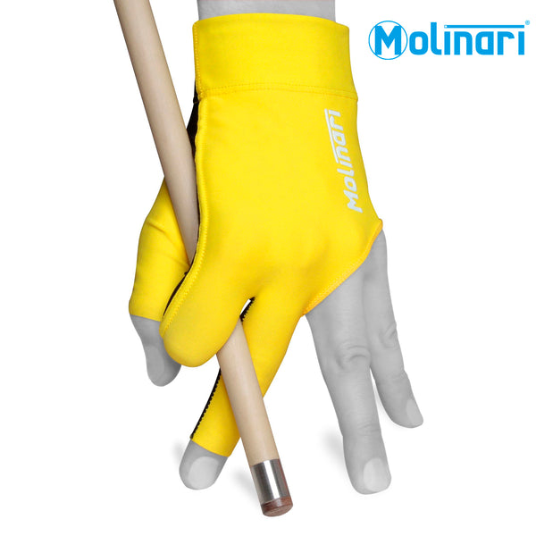 Molinari Billiard Glove for Left Hand Yellow Regular