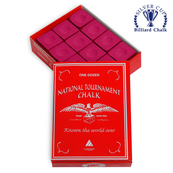 National Tournament Billiard Chalk Burgundy 12 pcs
