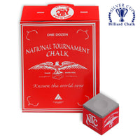 National Tournament Billiard Chalk Pewter 12 pcs