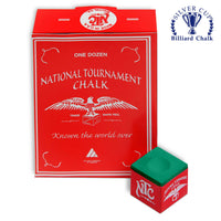 National Tournament Billiard Chalk Tournament Green 12 pcs