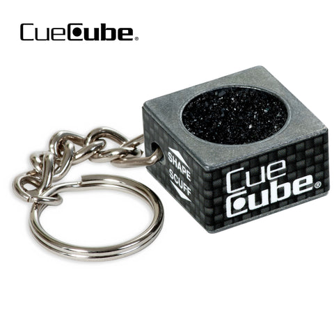 Cue Cube Tip Tool 2 in 1 w/keychain Silver
