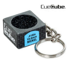 Cue Cube Tip Tool 2 in 1 w/keychain Silver