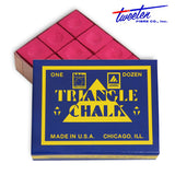 Triangle Billiard Chalk Red 12 pcs