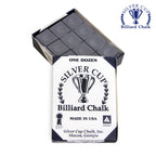 Silver Cup Billiard Chalk Charcoal 12 pcs