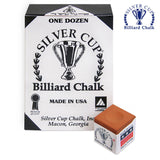 Silver Cup Billiard Chalk Copper 12 pcs