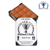 Silver Cup Billiard Chalk Copper 12 pcs