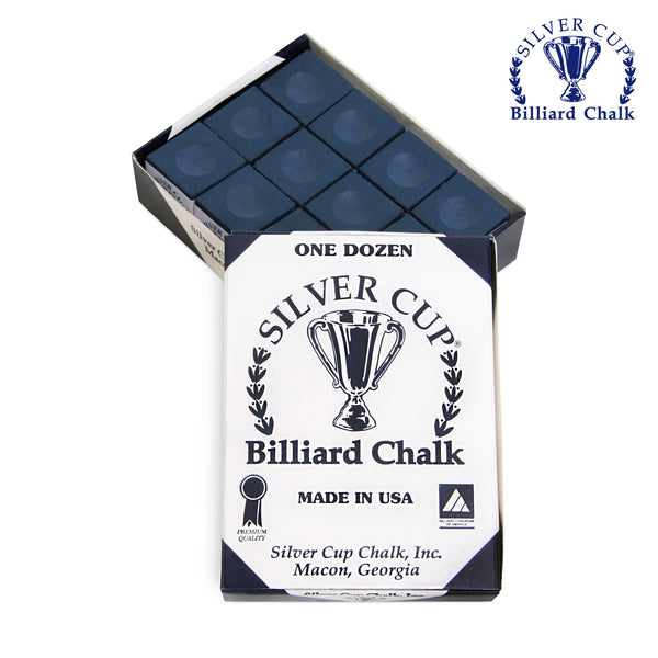 Silver Cup Billiard Chalk Navy 12 pcs