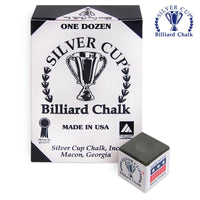 Silver Cup Billiard Chalk Olive 12 pcs