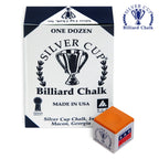 Silver Cup Billiard Chalk Orange 12 pcs