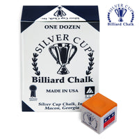 Silver Cup Billiard Chalk Orange 12 pcs