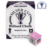Silver Cup Billiard Chalk Pink 12 pcs