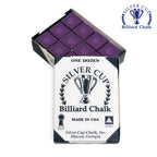 Silver Cup Billiard Chalk Plum 12 pcs