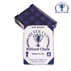 Silver Cup Billiard Chalk Purple 12 pcs