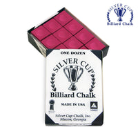 Silver Cup Billiard Chalk Red 12 pcs
