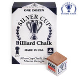 Silver Cup Billiard Chalk Tan 12 pcs