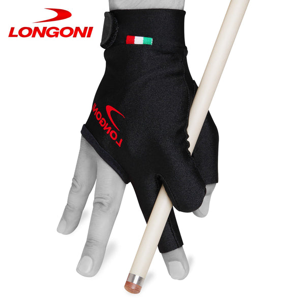 Longoni Billiard Glove Black Fire 2.0 for Right Hand XL